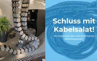 Ergonomischer Arbeitsplatz, Aufgeräumter Arbeitsplatz, Kabelmanagement, Kabelführung